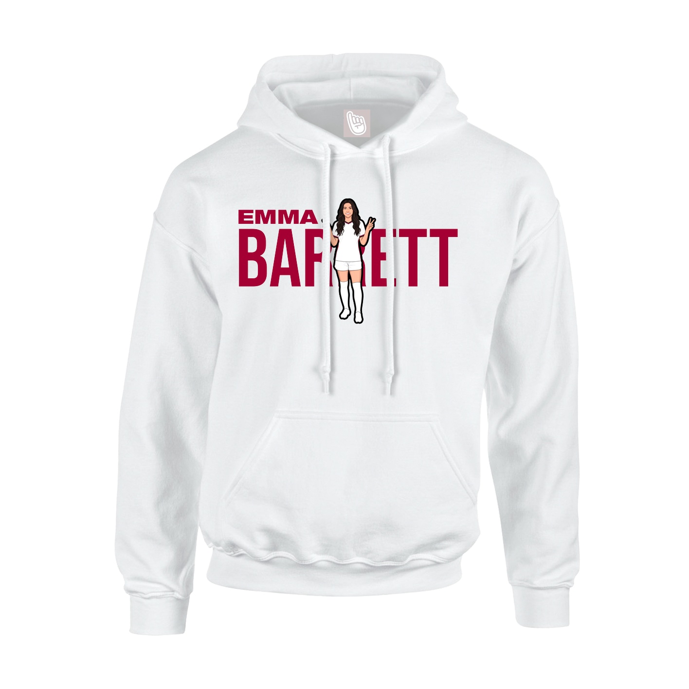 Youth Hoodie — Player Name in White