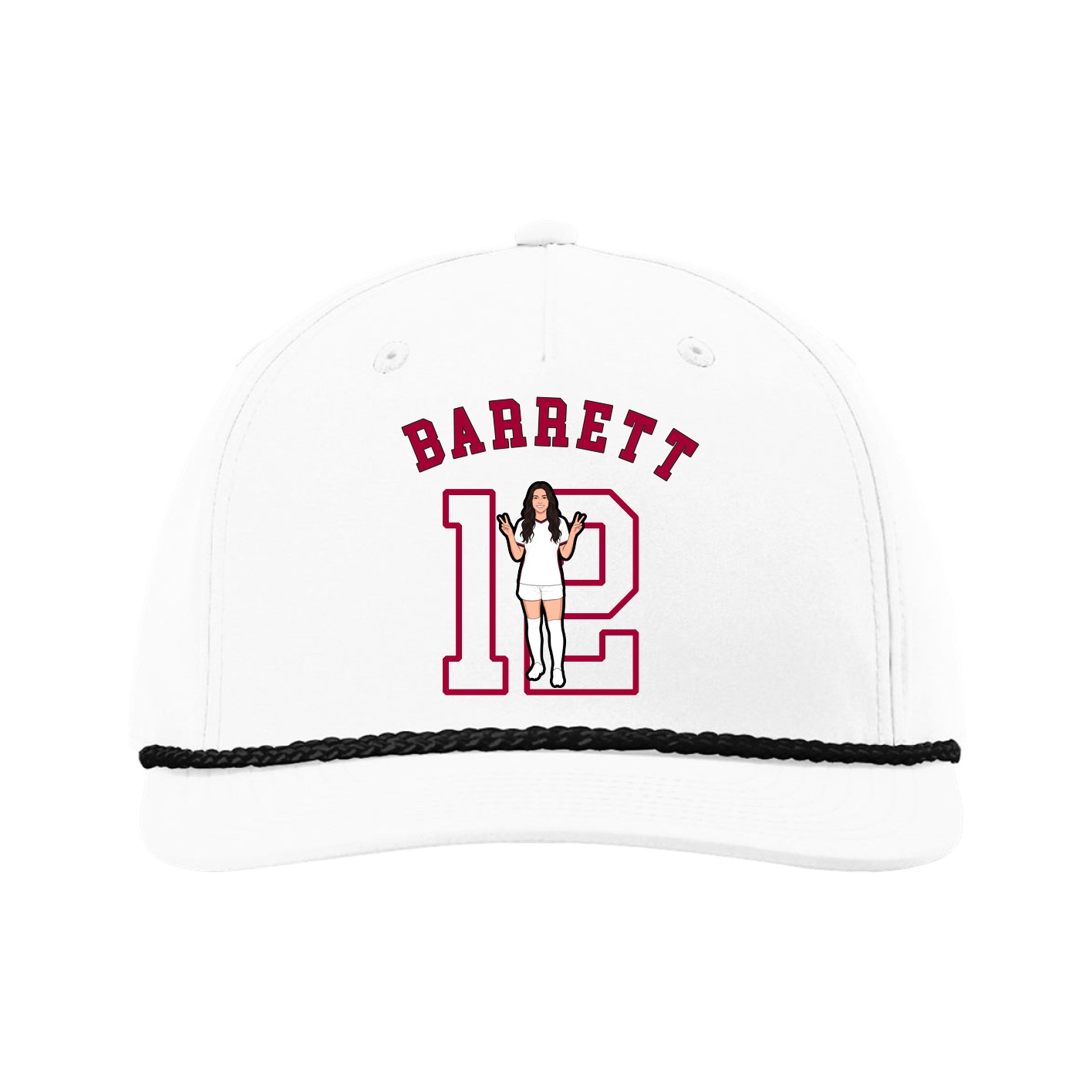 Five-Panel Classic Rope Cap — Shirsey Arch in White