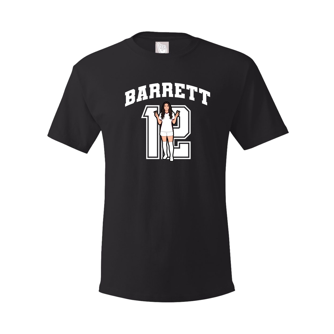 Youth Tee — Number in Black