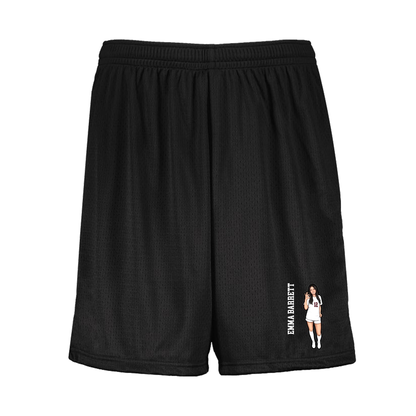 Shorts — Name Vertical in Black