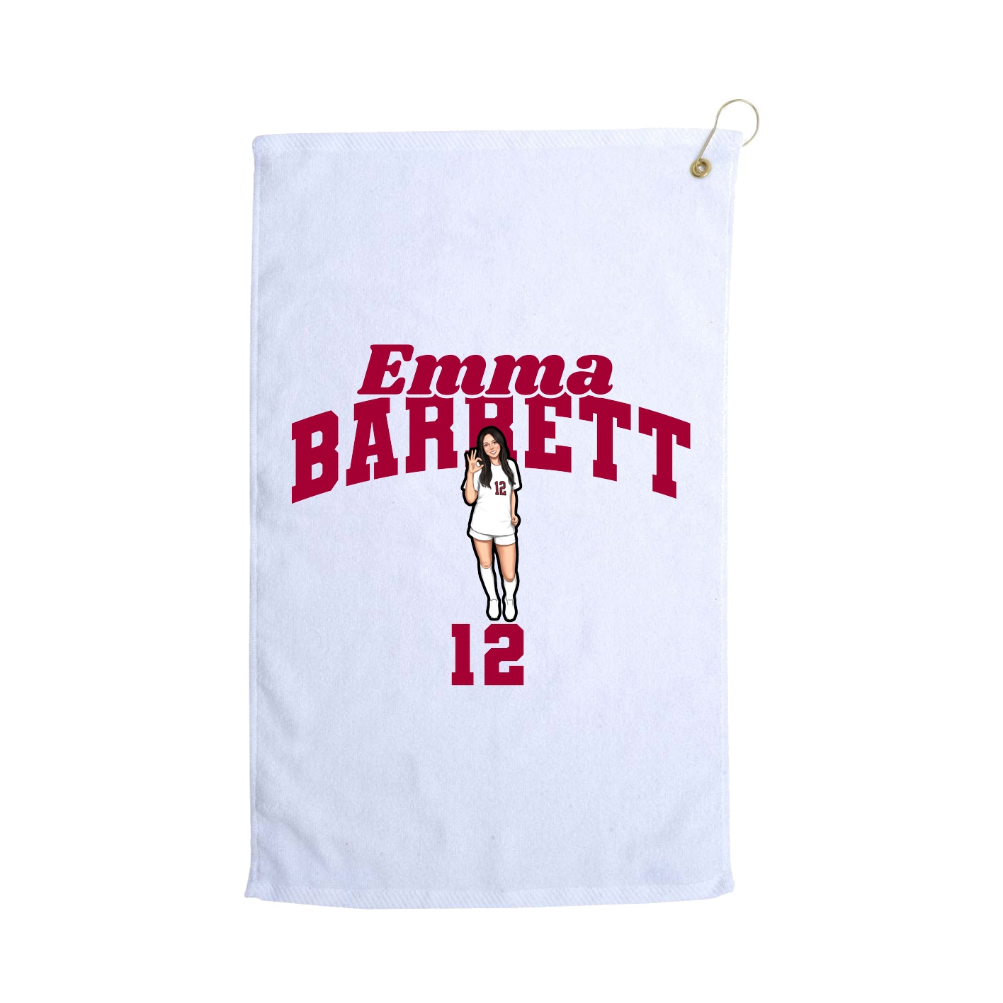 Golf Towel — Signature Arch in White