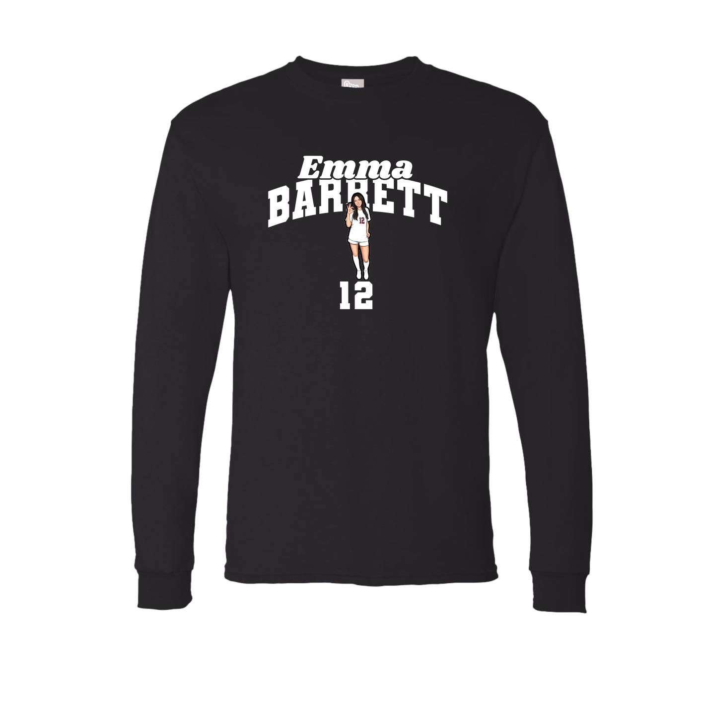 Long Sleeve Tee — Signature Arch in Black