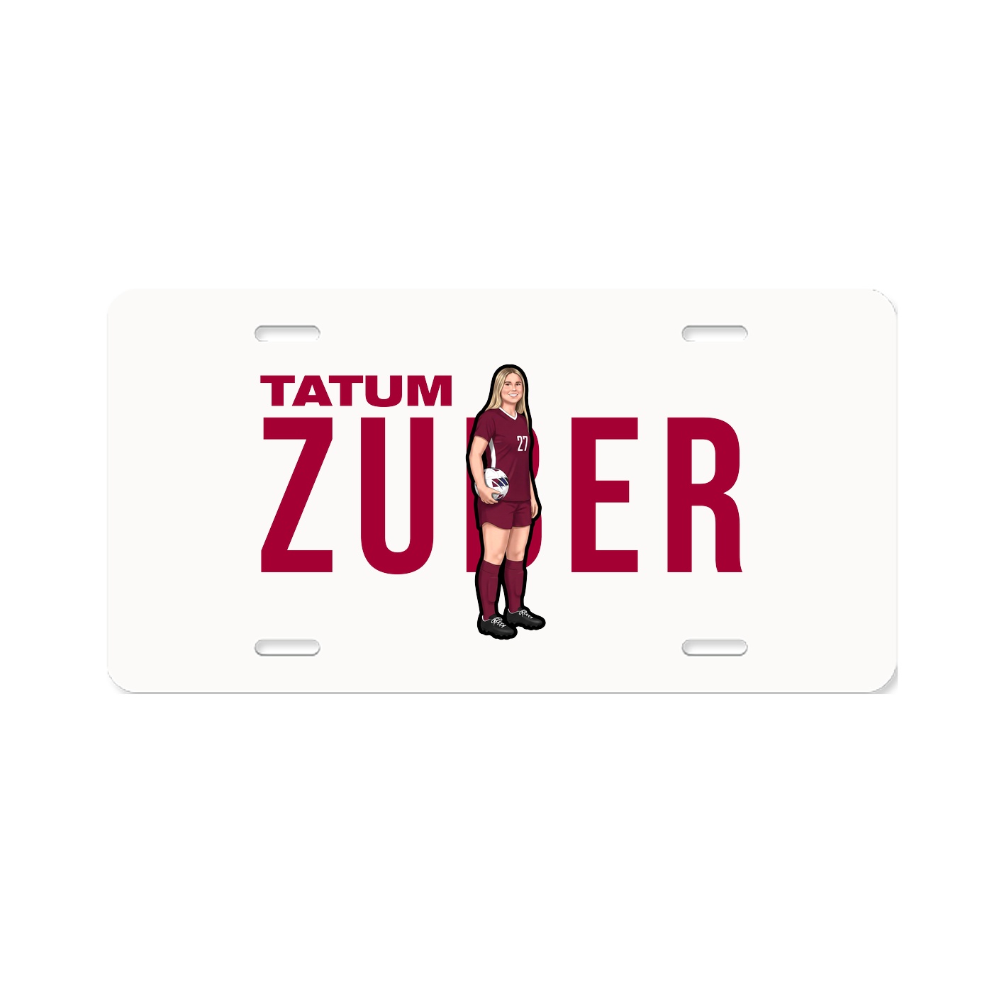 License Plate — Player Name in Classic