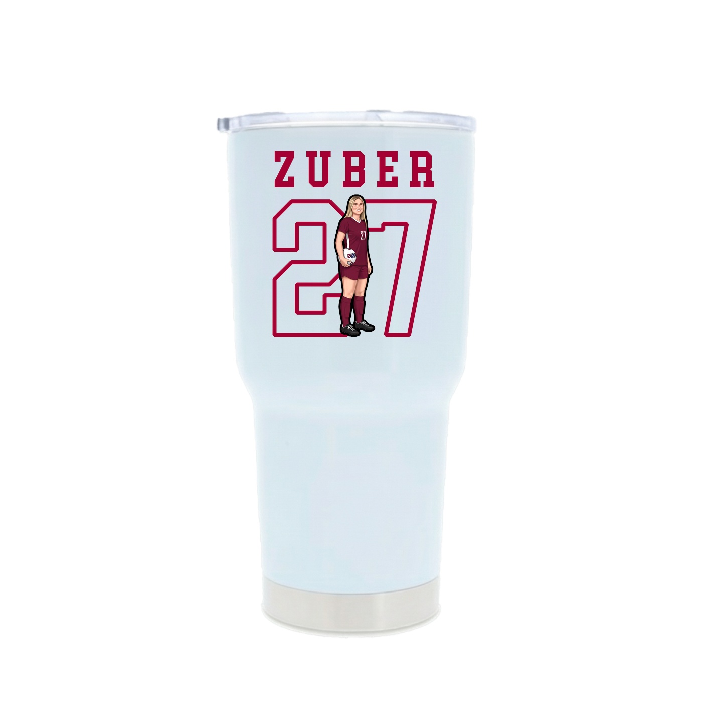 30oz Stainless Steel Tumbler — Shirsey in White
