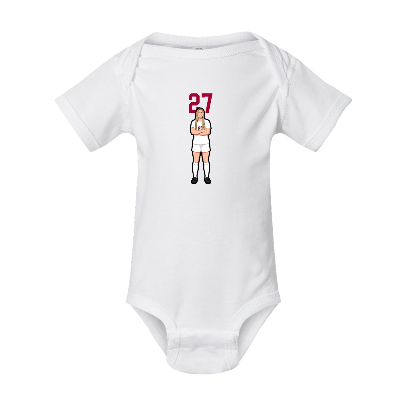Baby Onesie — Number Top in White