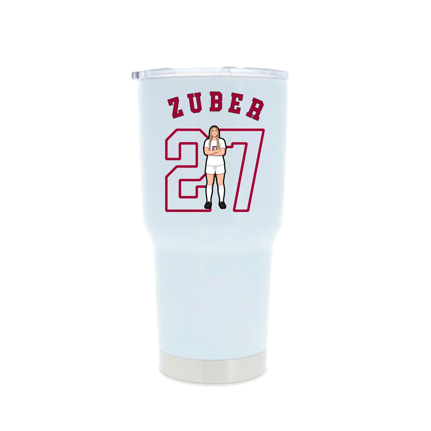 30oz Stainless Steel Tumbler — Shirsey Arch in White