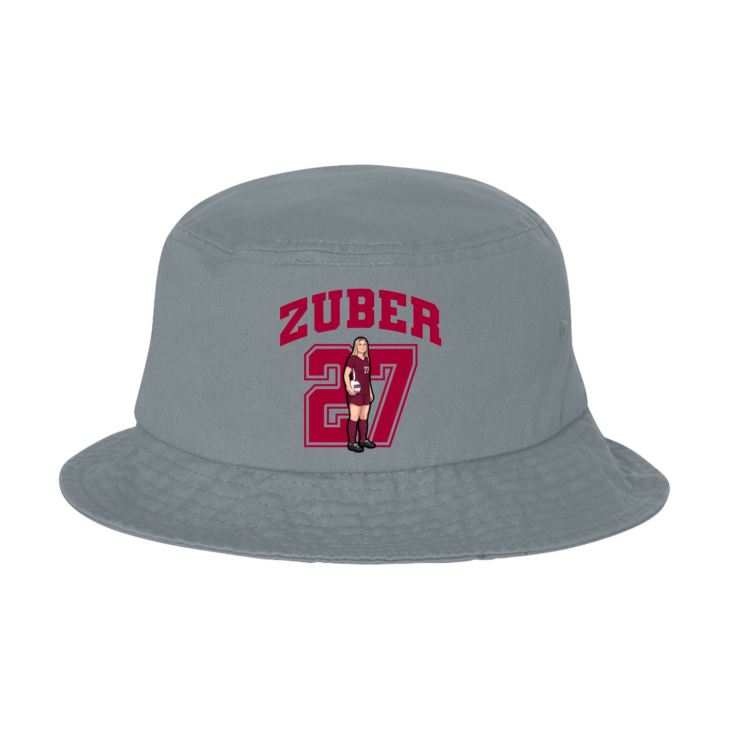 Bucket Cap — Number in Grey
