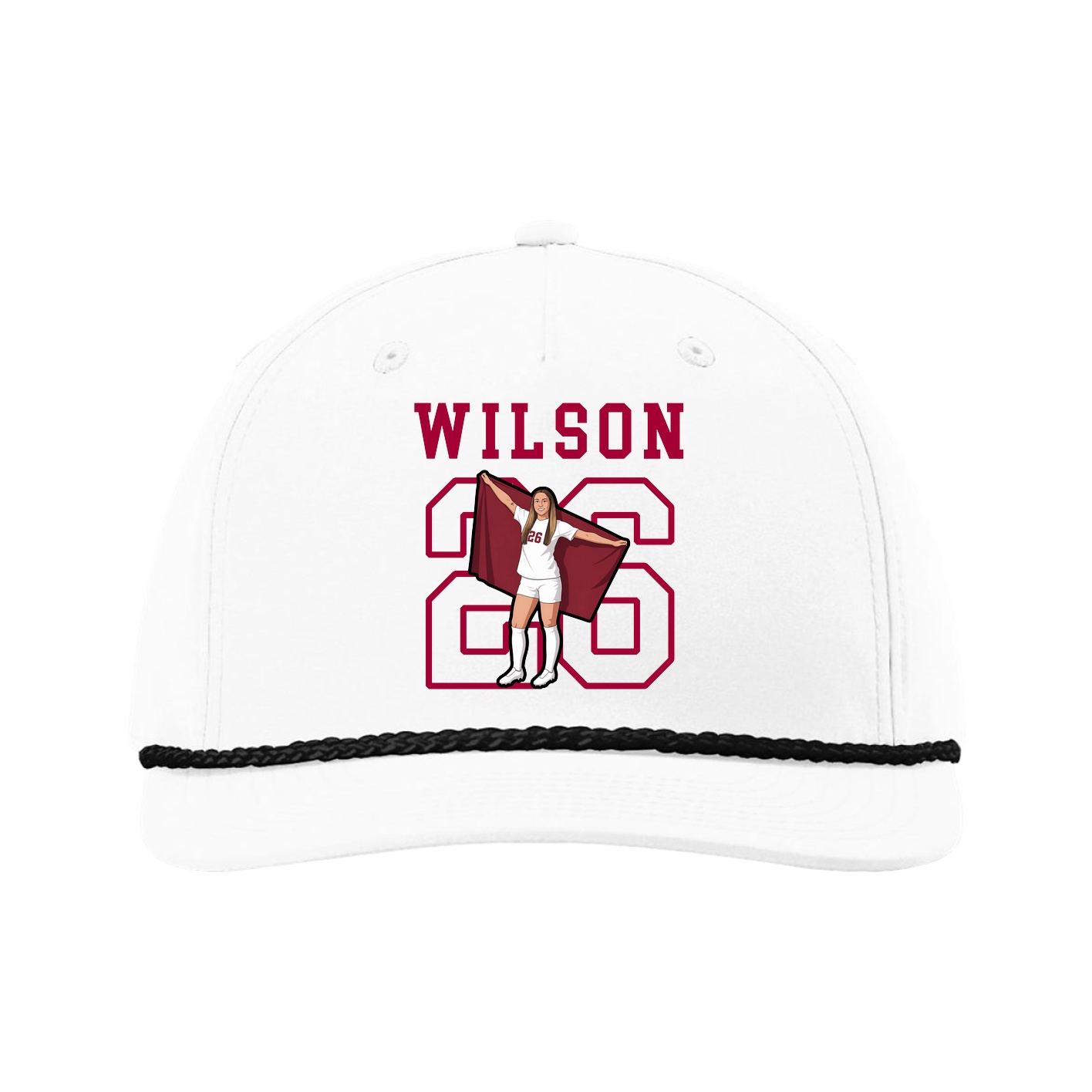 Five-Panel Classic Rope Cap — Shirsey in White