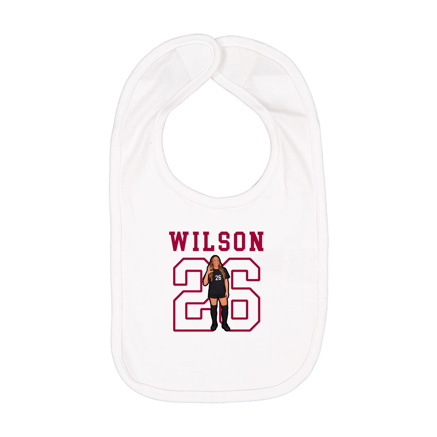 Infant Bib — Shirsey in White
