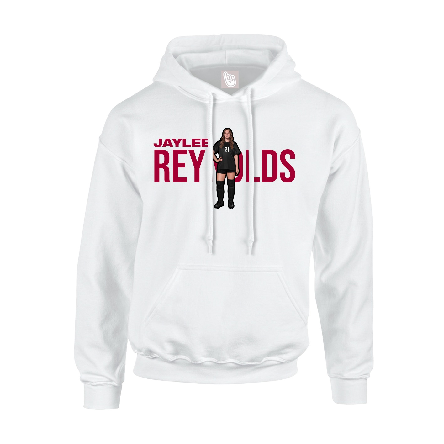 Youth Hoodie — Player Name in White