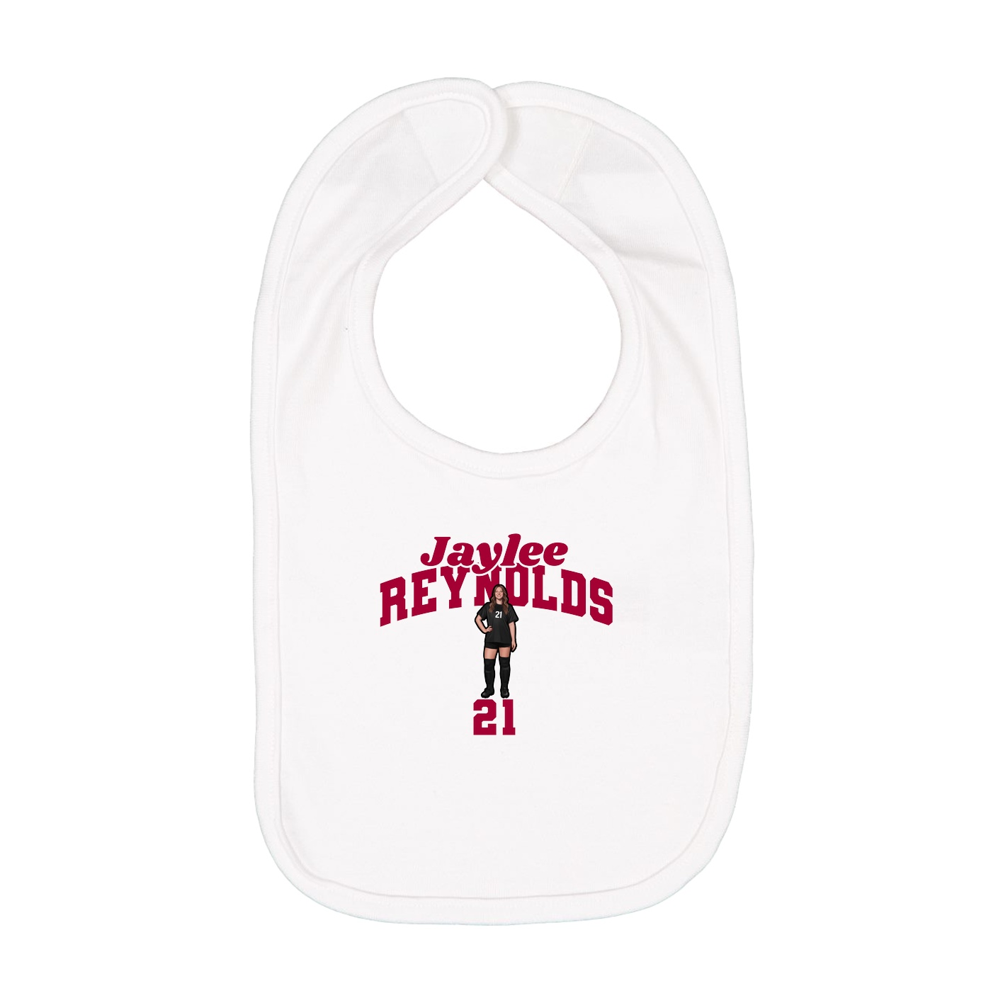 Infant Bib — Signature Arch in White