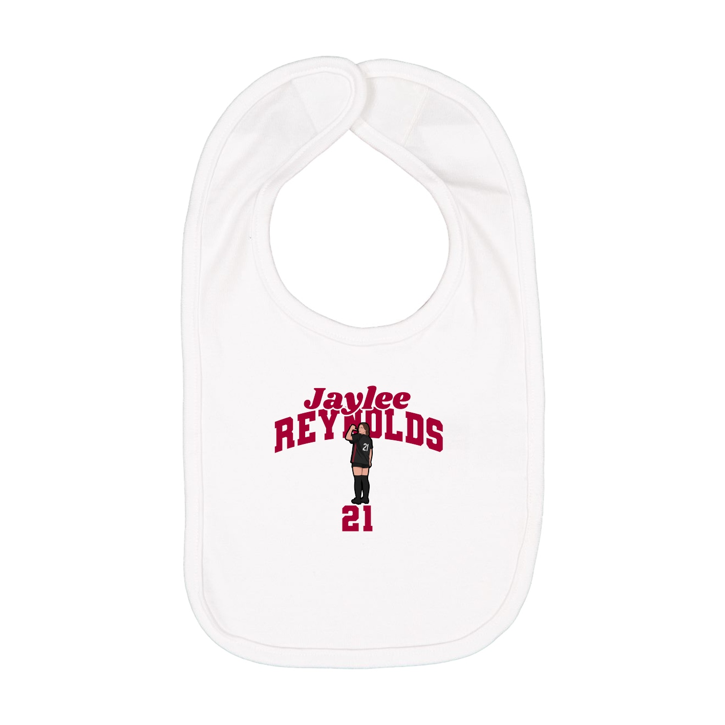 Infant Bib — Signature Arch in White