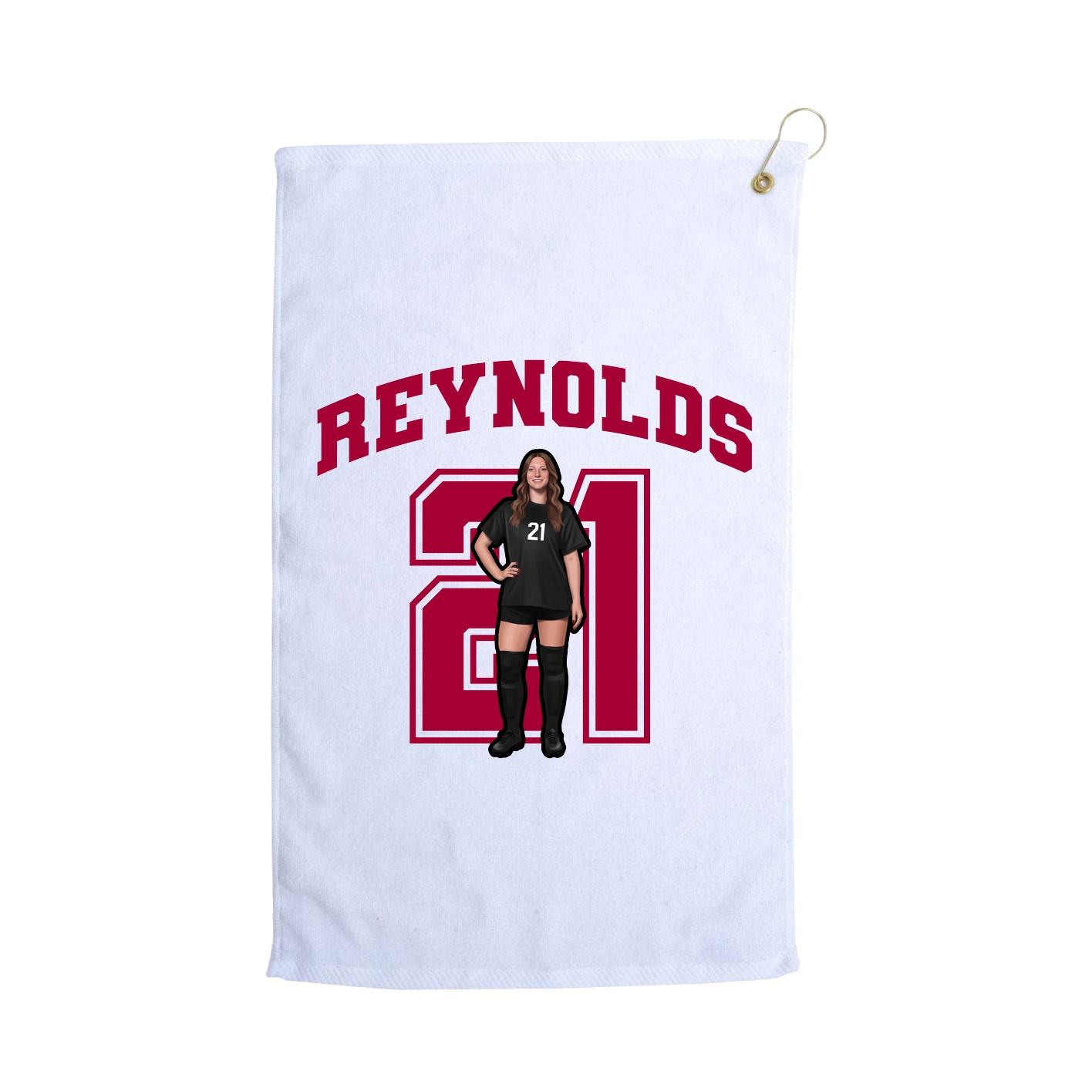 Golf Towel — Number in White