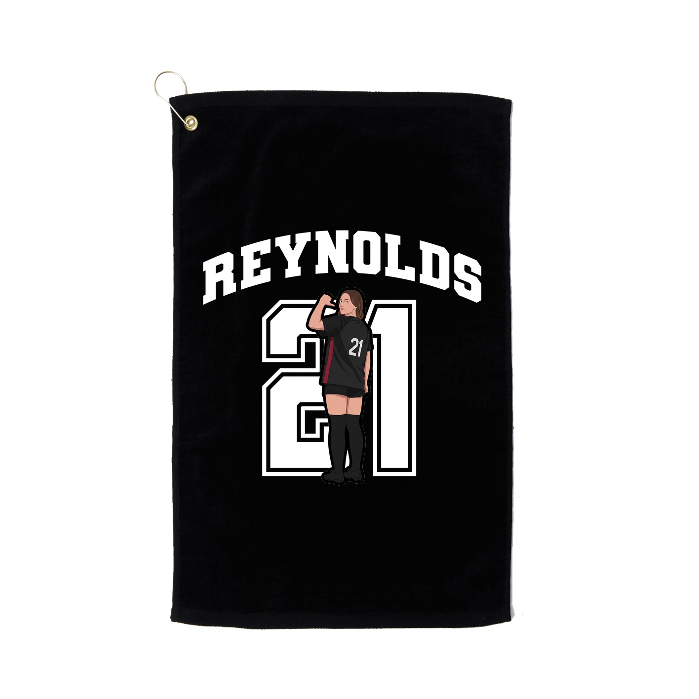 Golf Towel — Number in Black
