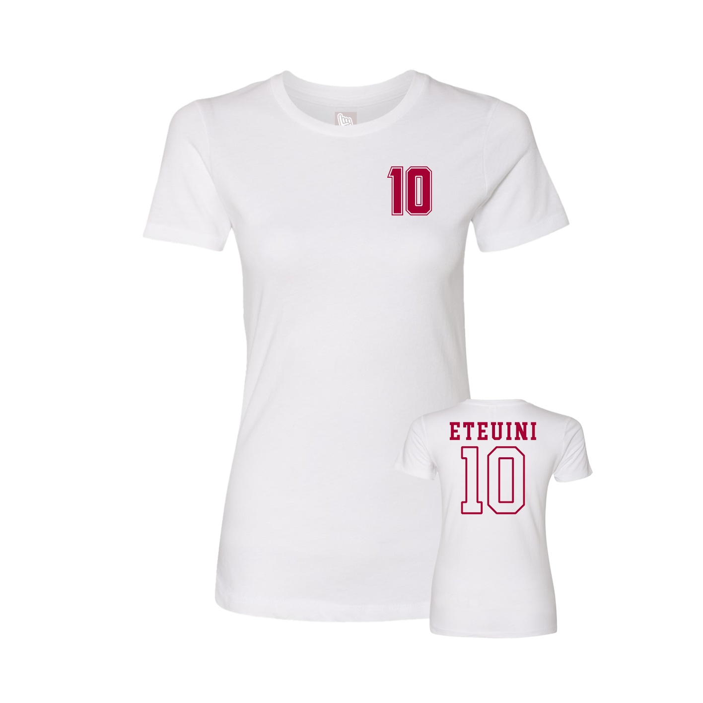 Fitted Women's Tee — Chest Back in White