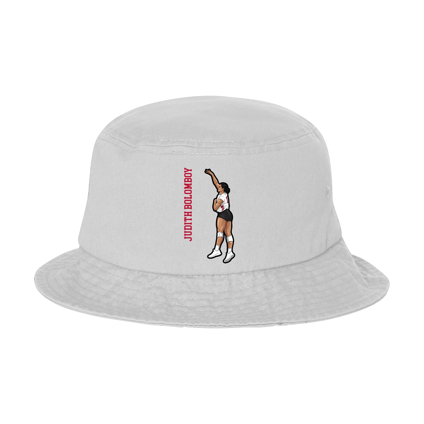 Bucket Cap — Name Vertical in White