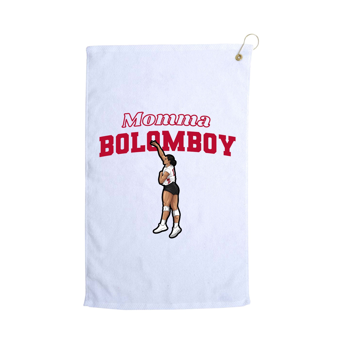 Golf Towel — Mothers Day Block in White