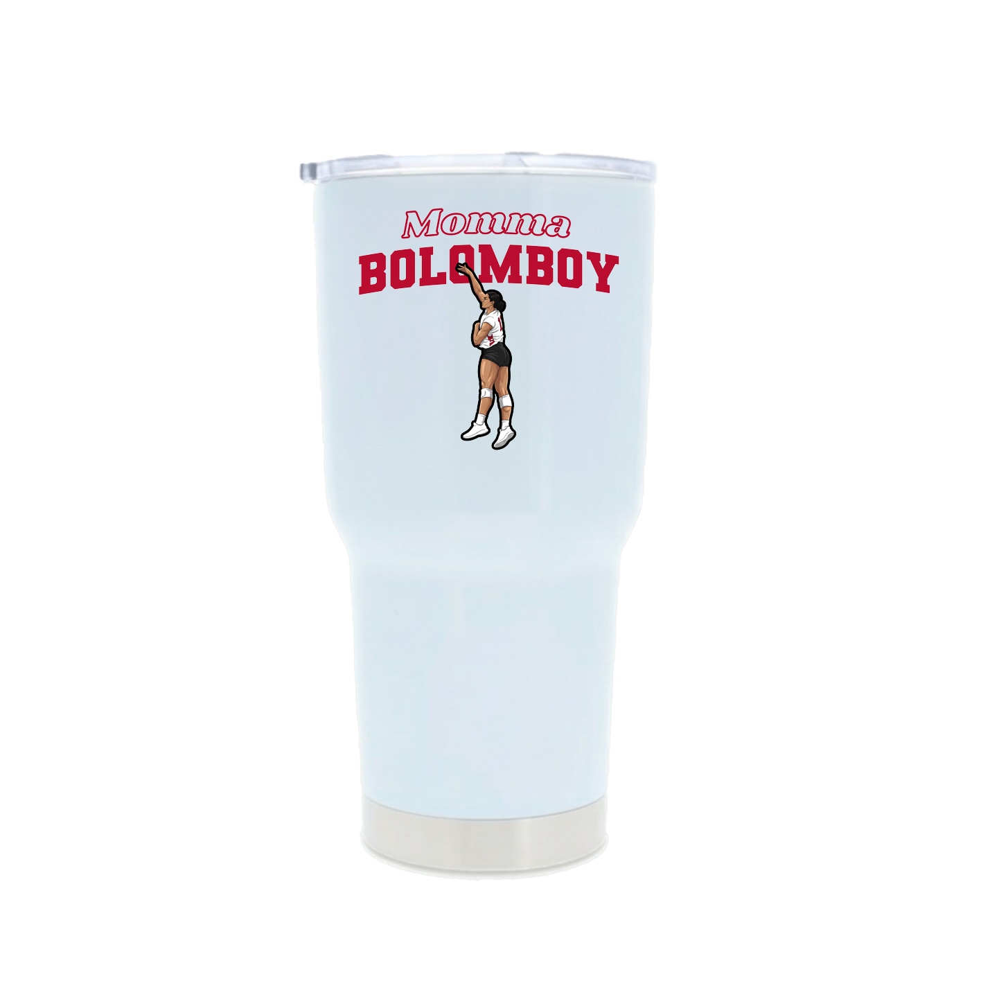 30oz Stainless Steel Tumbler — Mothers Day Block in White