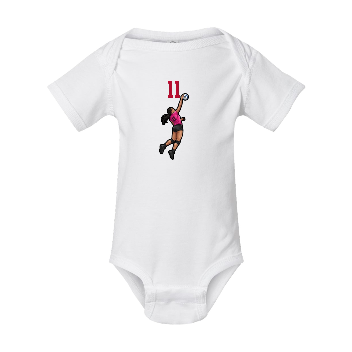 Baby Onesie — Number Top in White