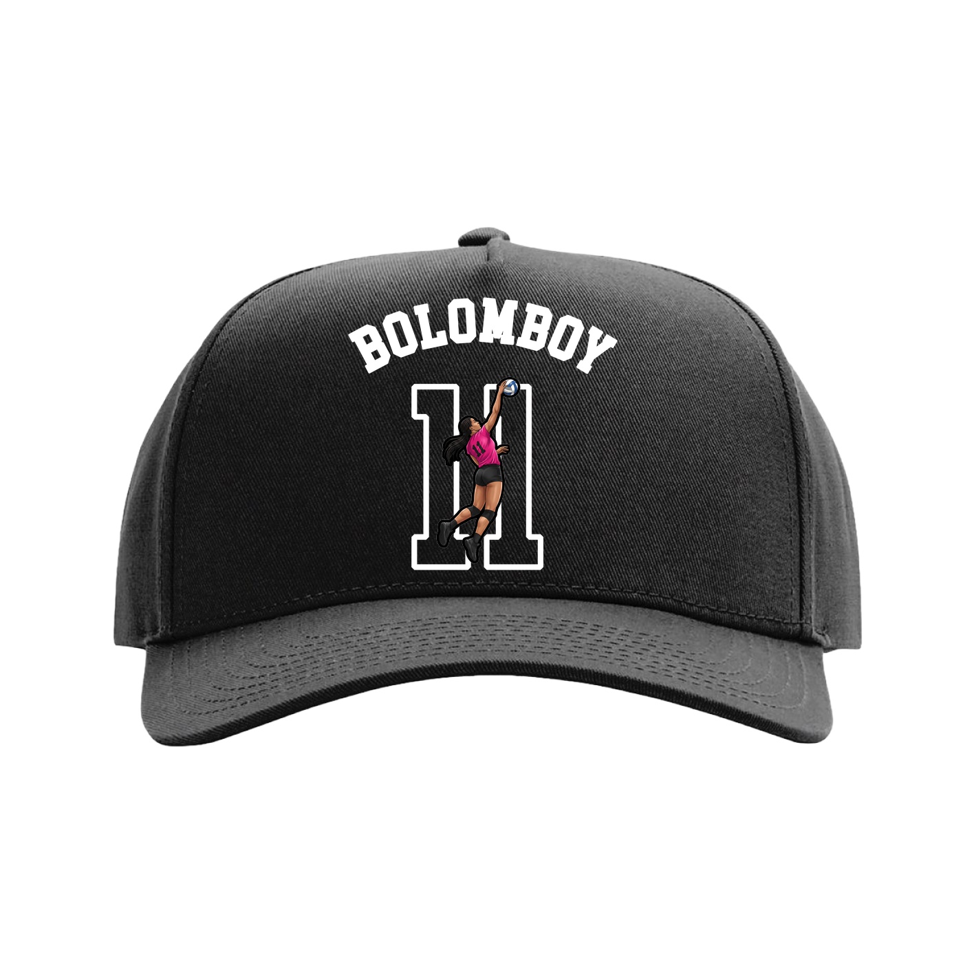 Full Fabric Five-Panel Champ Cap — Shirsey Arch in Black