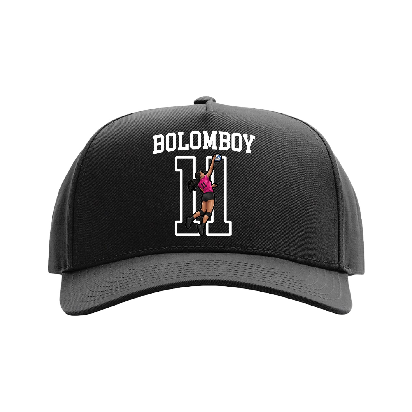 Full Fabric Five-Panel Champ Cap — Shirsey in Black