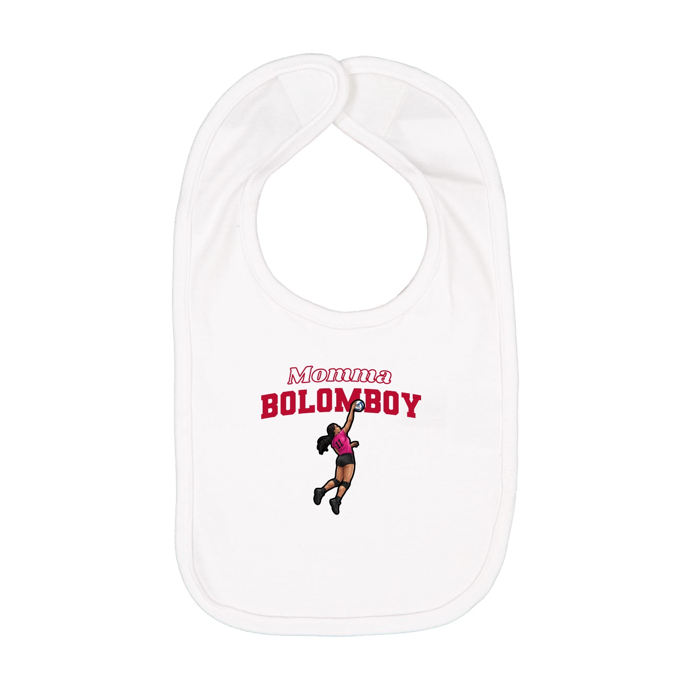Infant Bib — Mothers Day Block in White