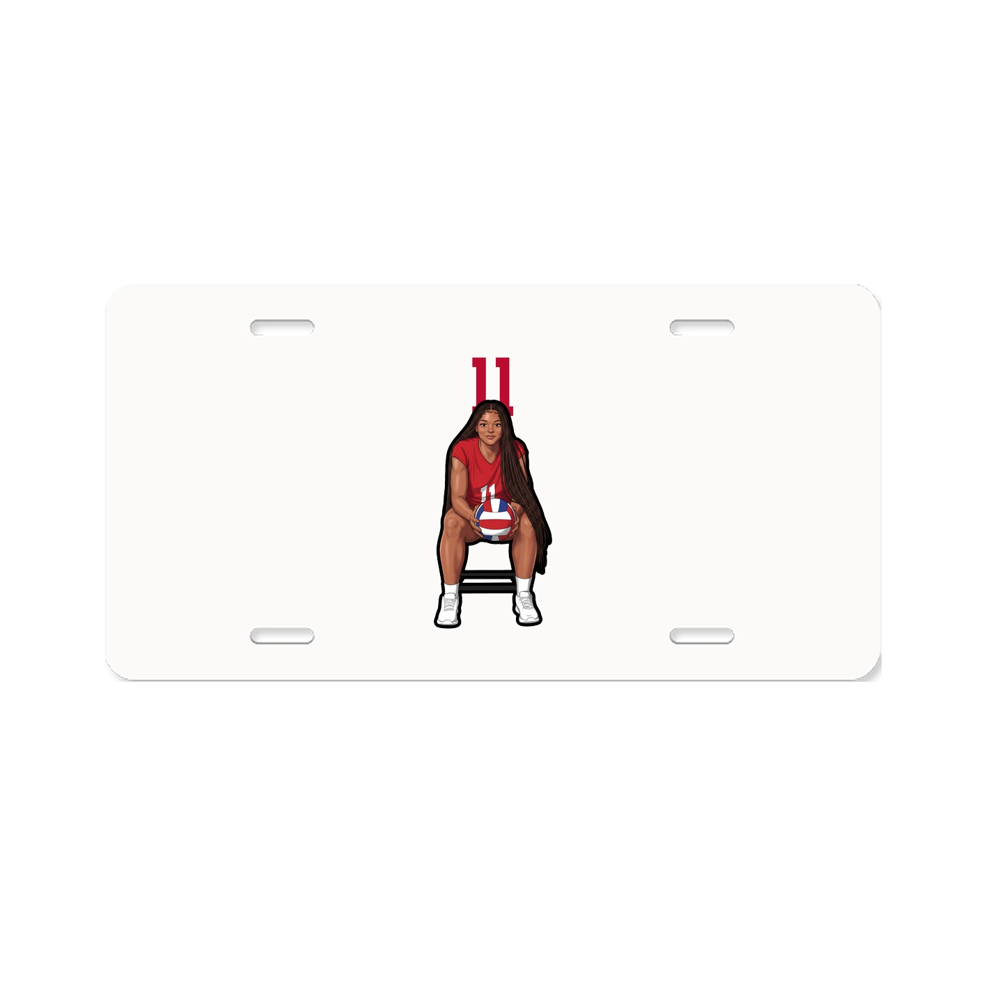 License Plate — Number Top in Classic