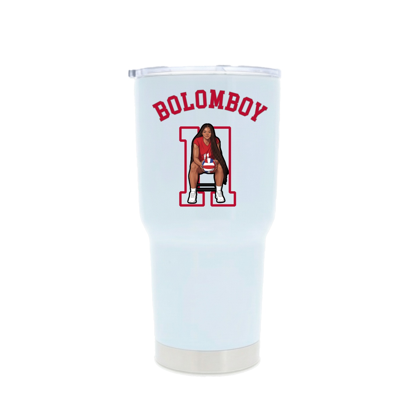 30oz Stainless Steel Tumbler — Shirsey Arch in White