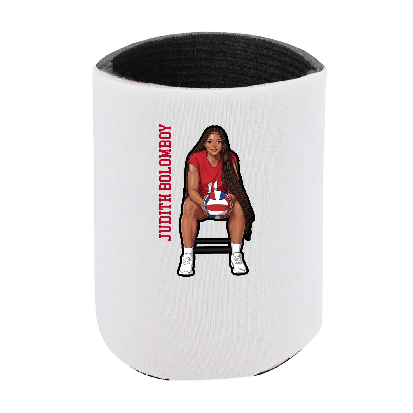 Can Holder — Name Vertical in White