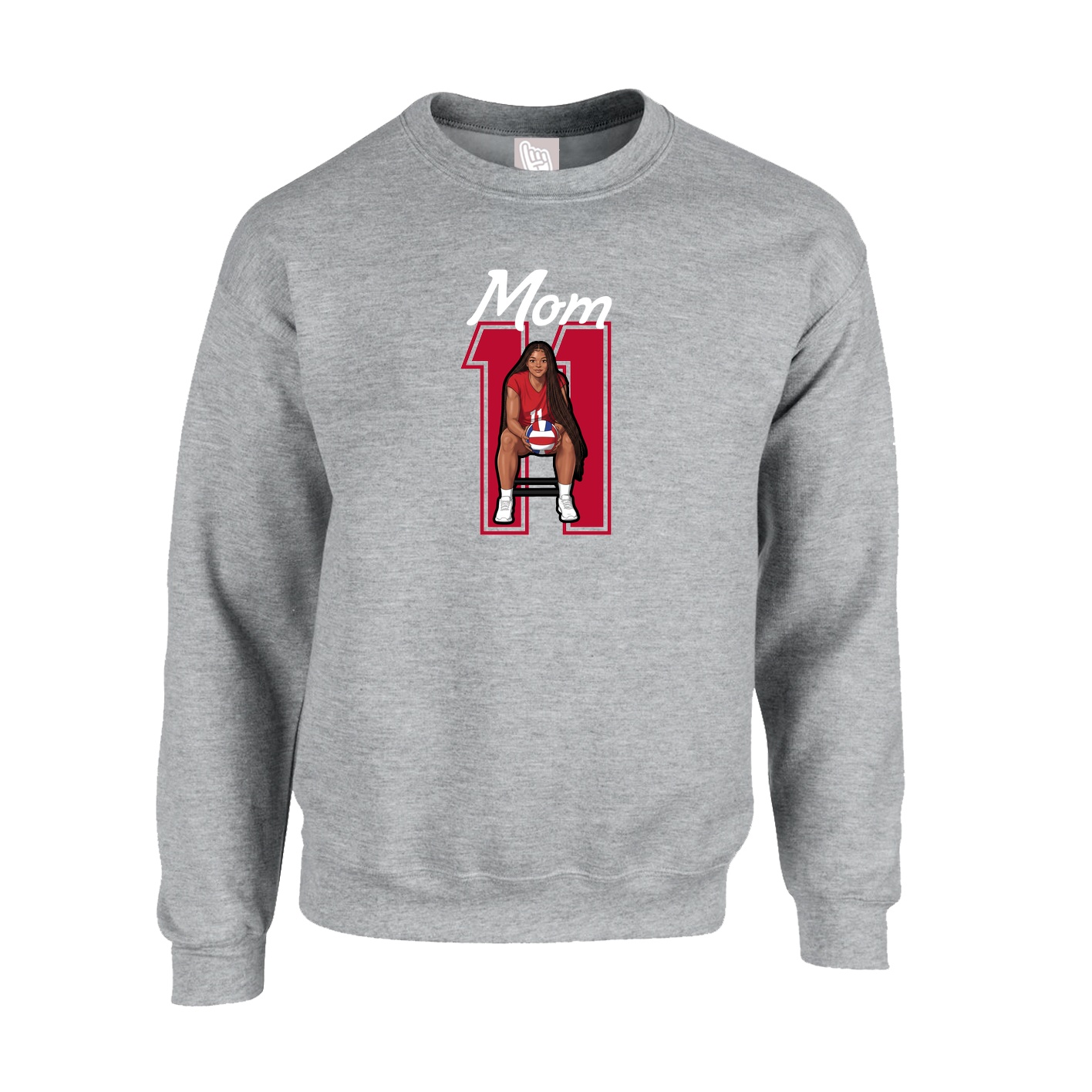 Fleece Crew — Mothers Day Shirsey in Grey