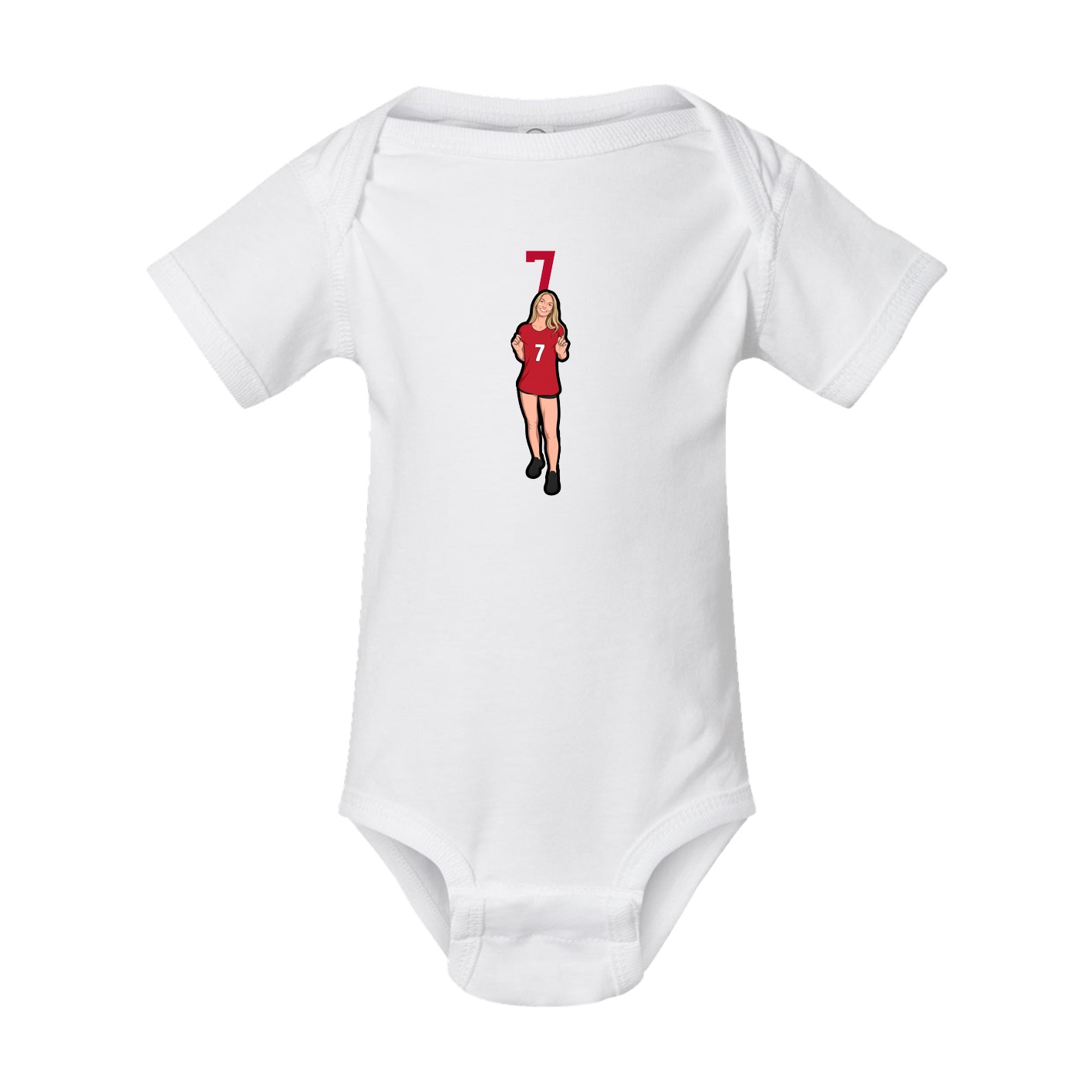 Baby Onesie — Number Top in White