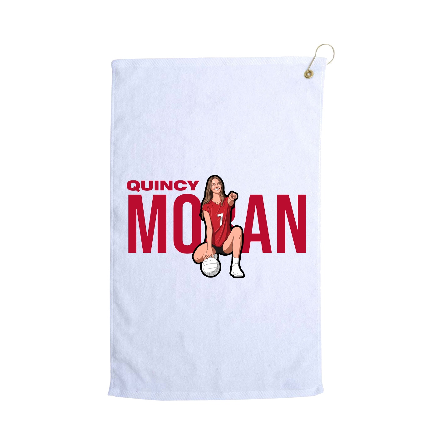 Golf Towel — Player Name in White