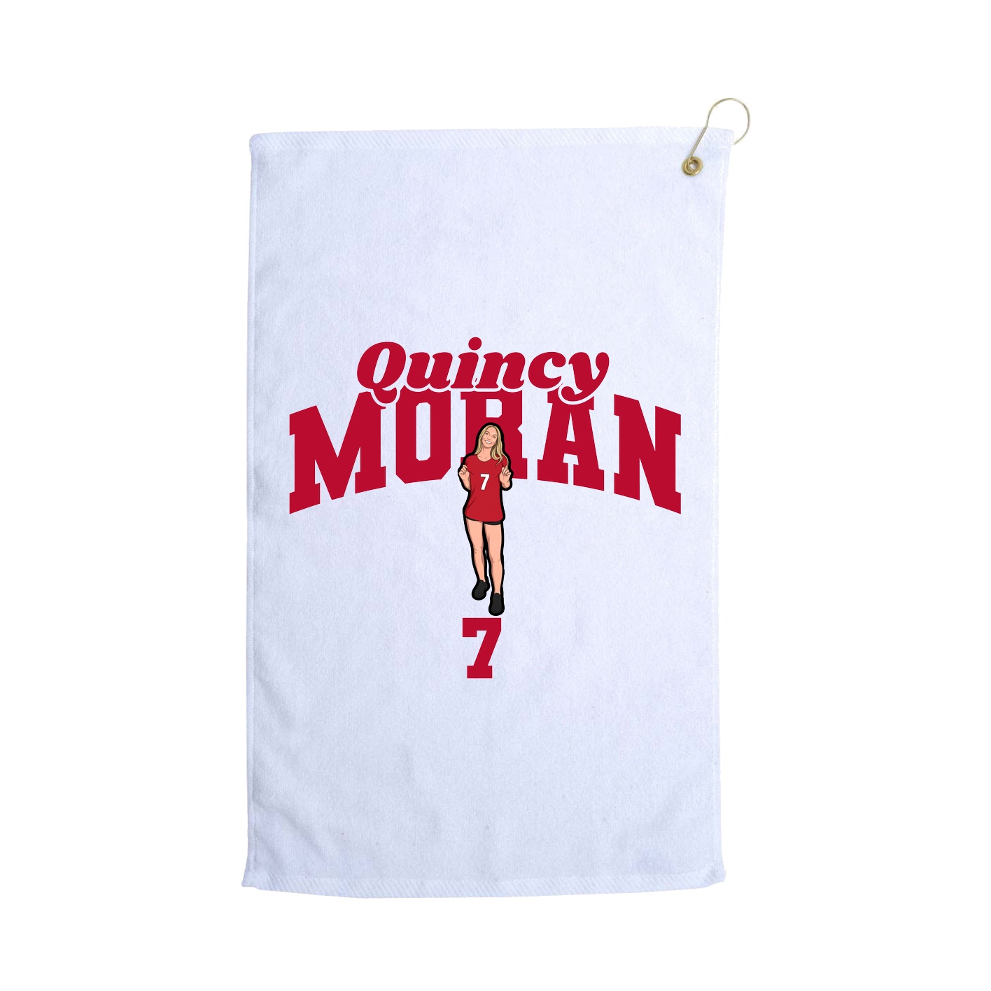 Golf Towel — Signature Arch in White