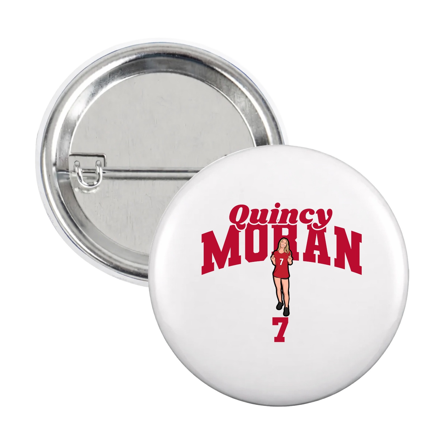 Game Day Button — Signature Arch in White