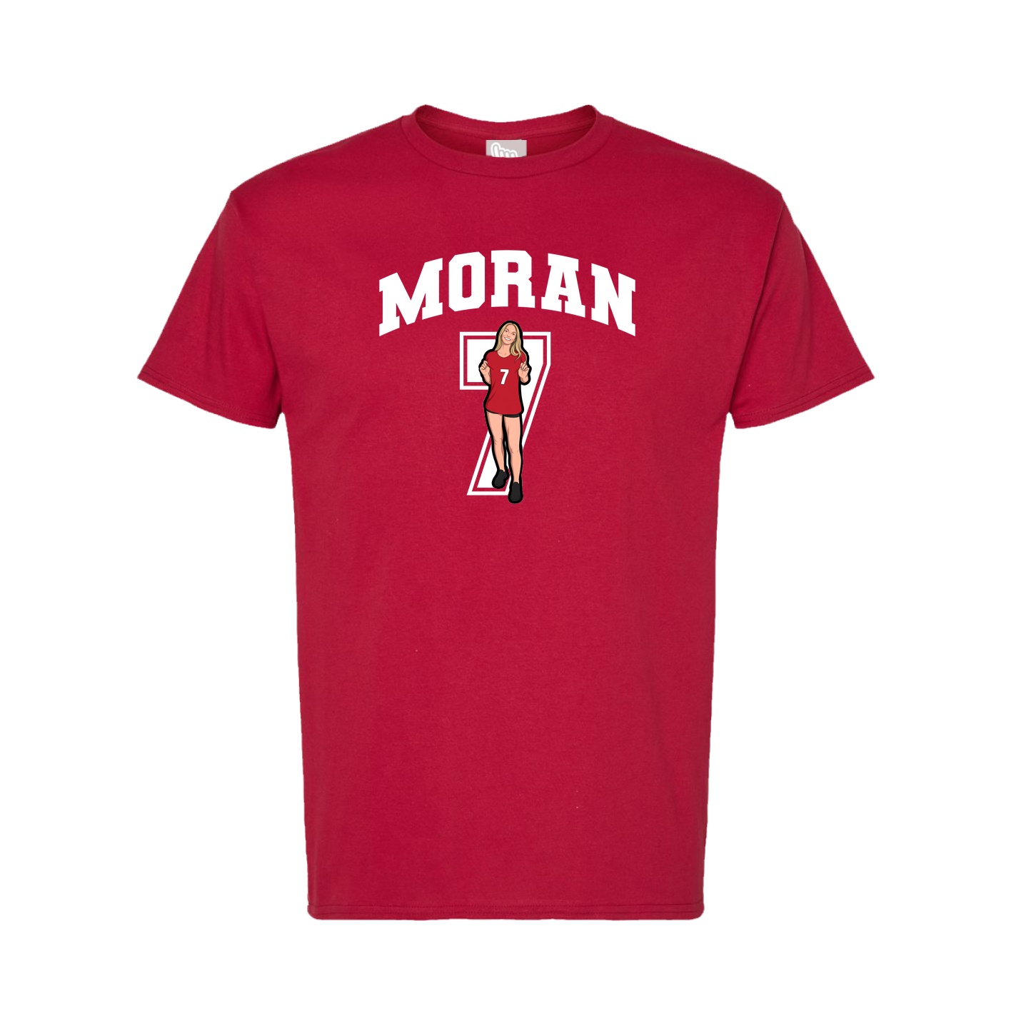 Tee — Number in Crimson