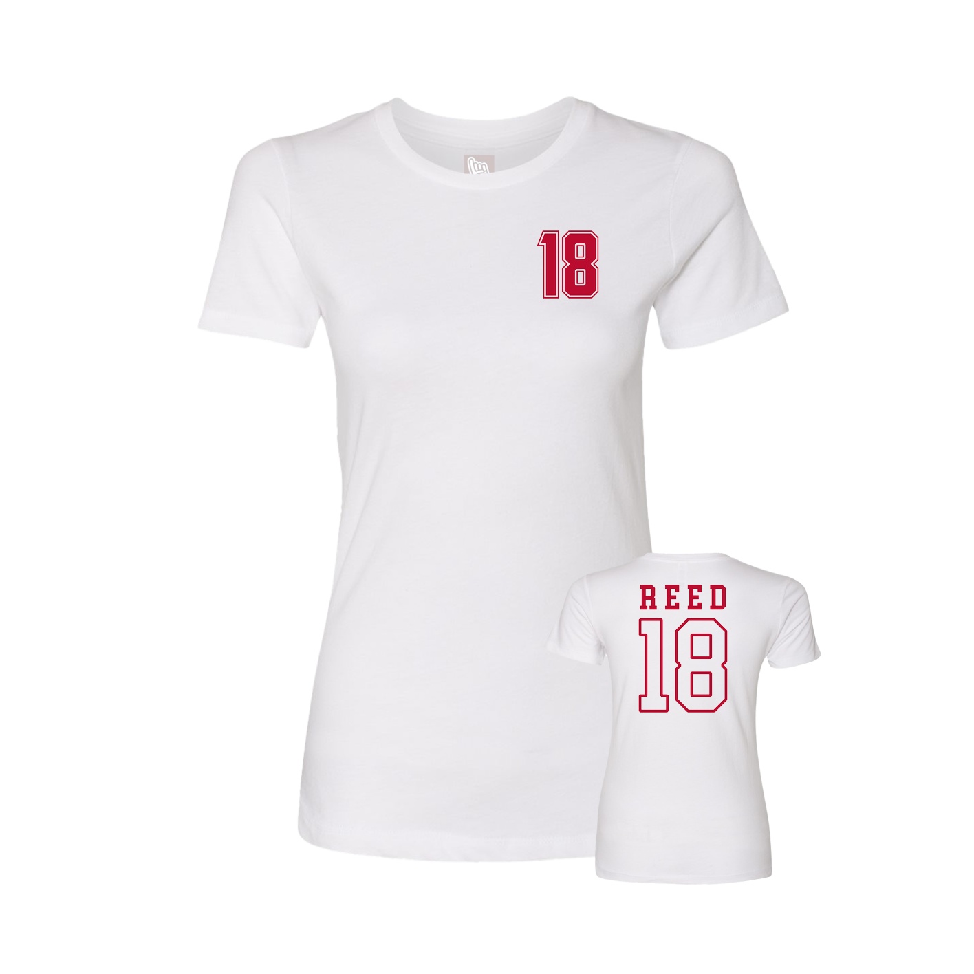 Womens Tee — Chest Back in White