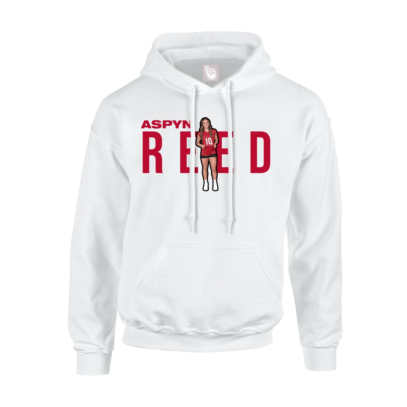 Youth Hoodie — Player Name in White