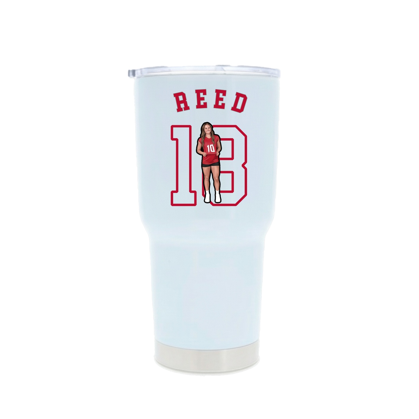 30oz Stainless Steel Tumbler — Shirsey Arch in White