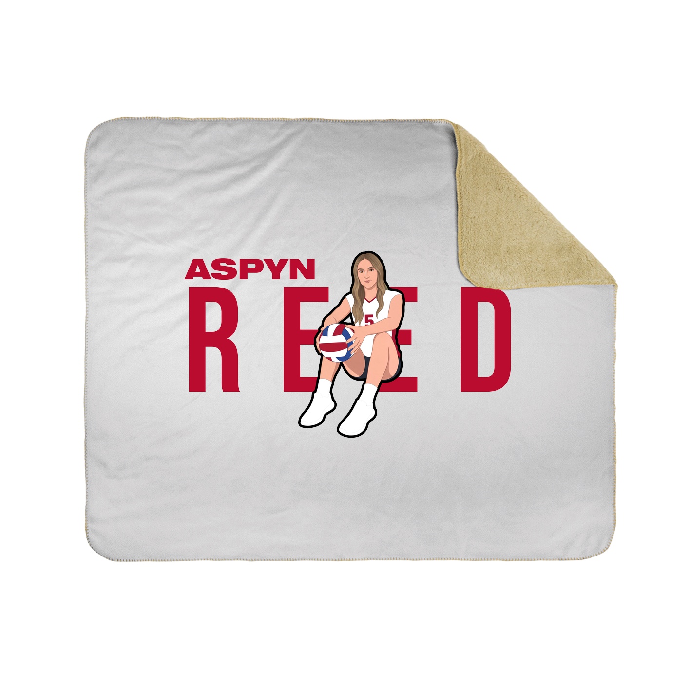 Throw Blanket — Player Name in White