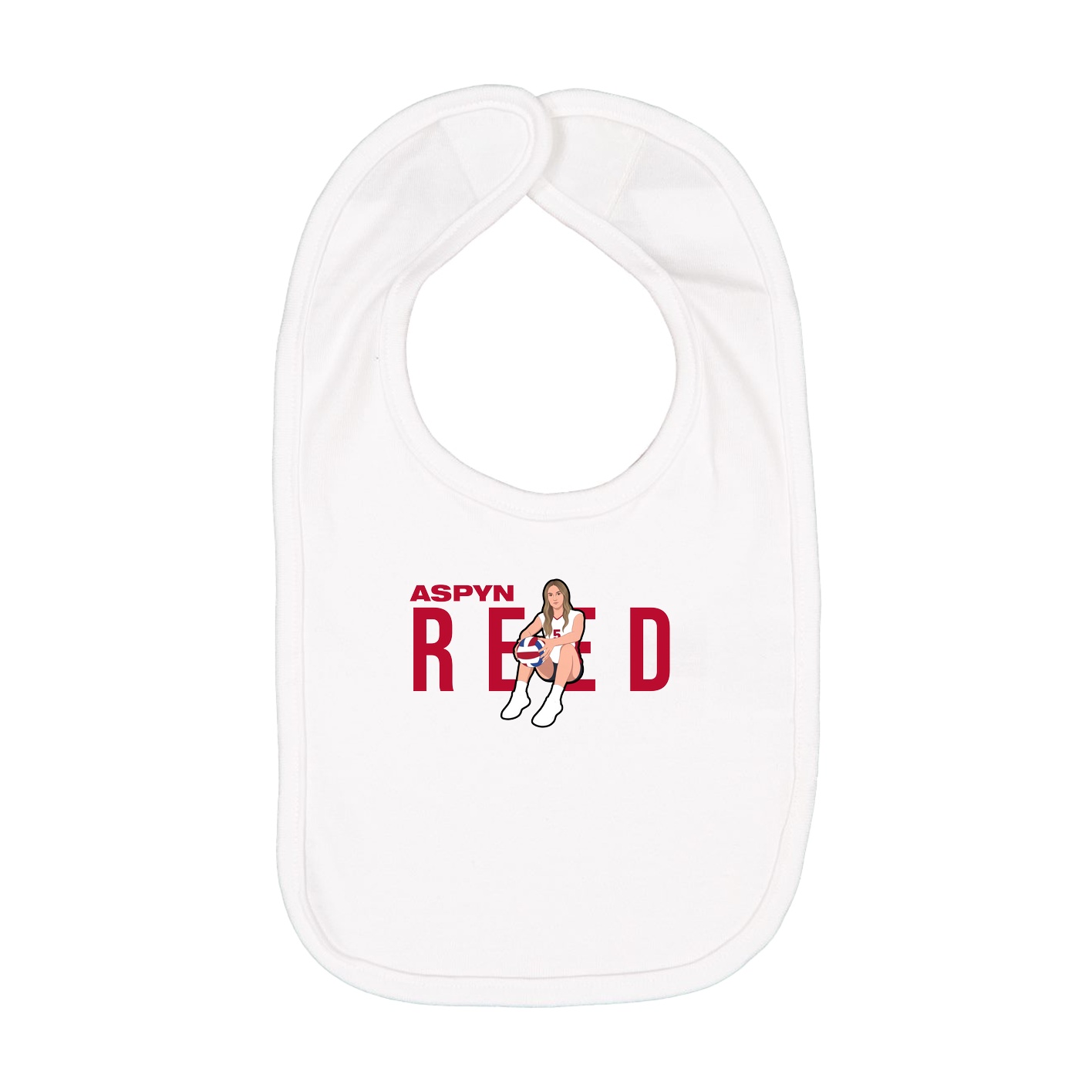 Infant Bib — Player Name in White