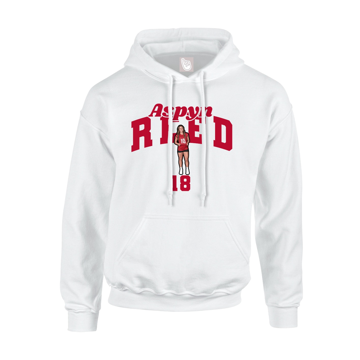 Hoodie — Signature Arch in White