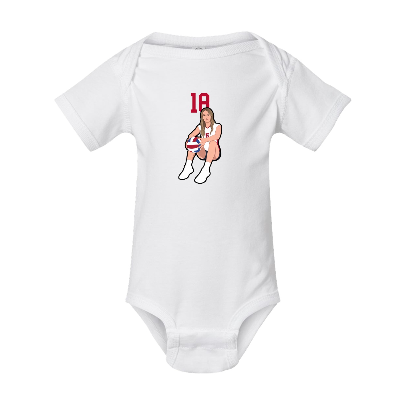 Baby Onesie — Number Top in White