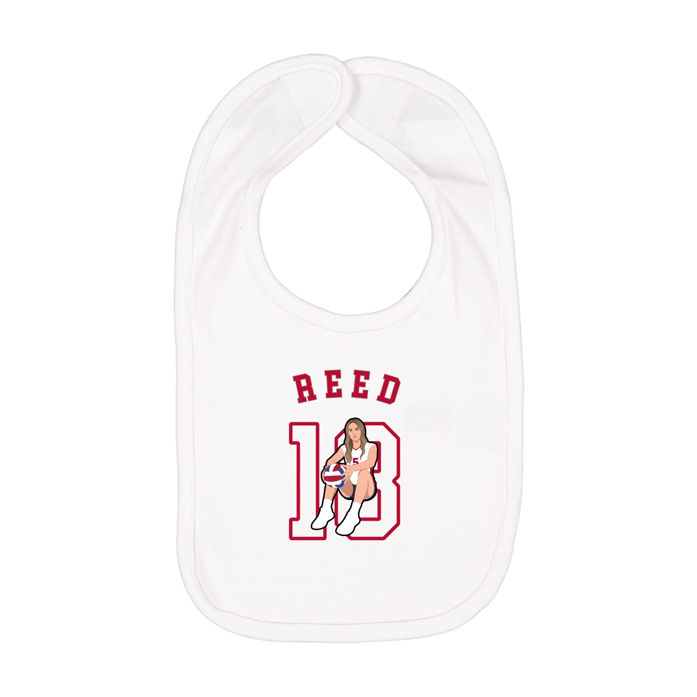 Infant Bib — Shirsey Arch in White