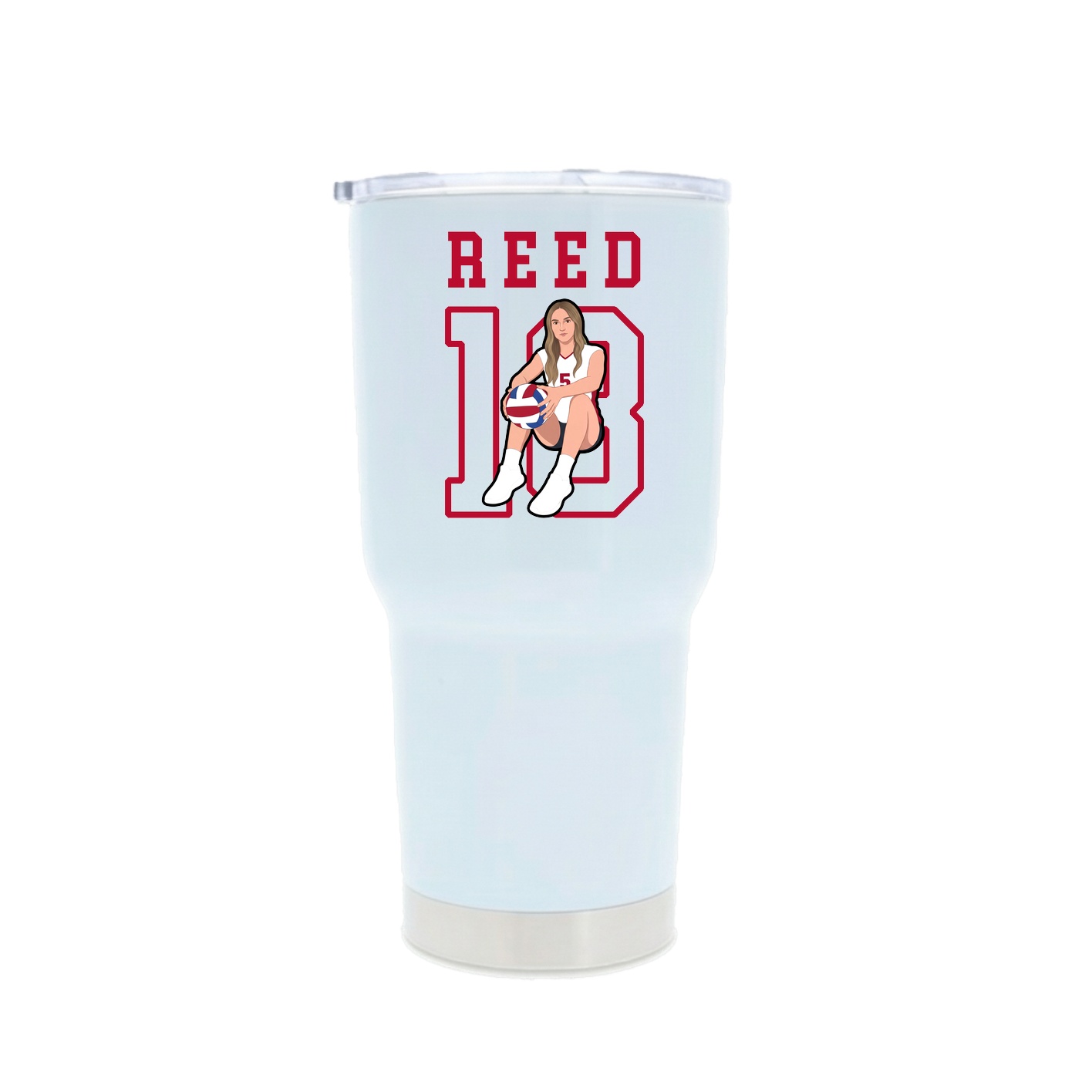 30oz Stainless Steel Tumbler — Shirsey in White
