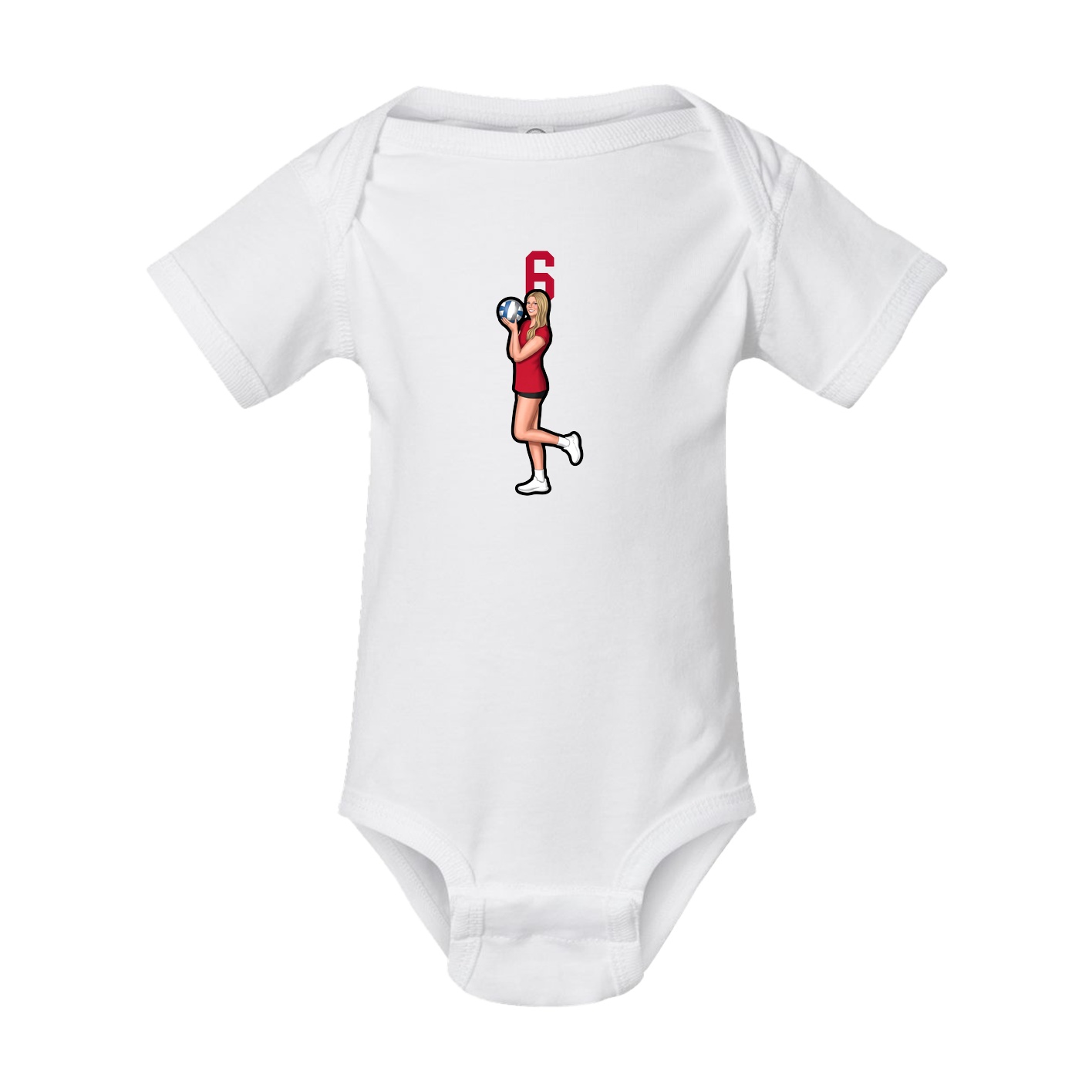 Baby Onesie — Number Top in White