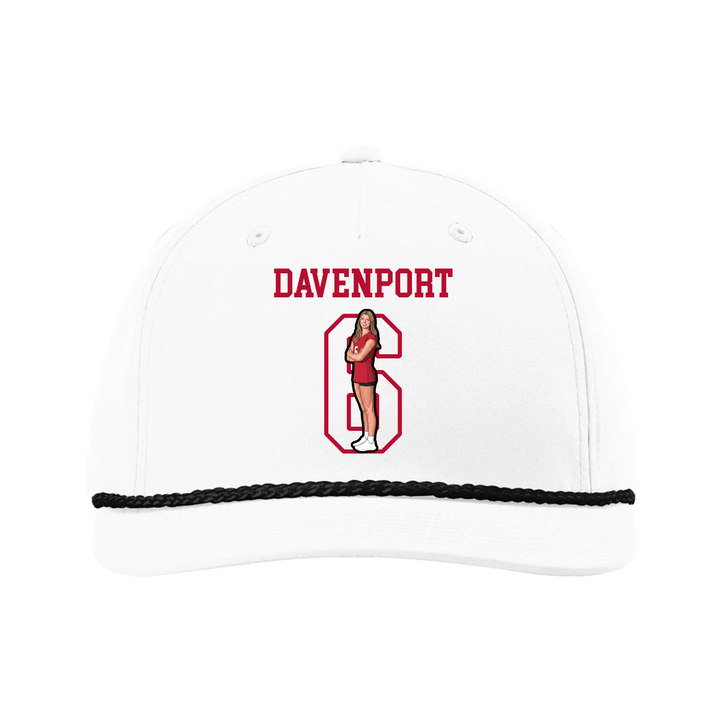 Five-Panel Classic Rope Cap — Shirsey in White