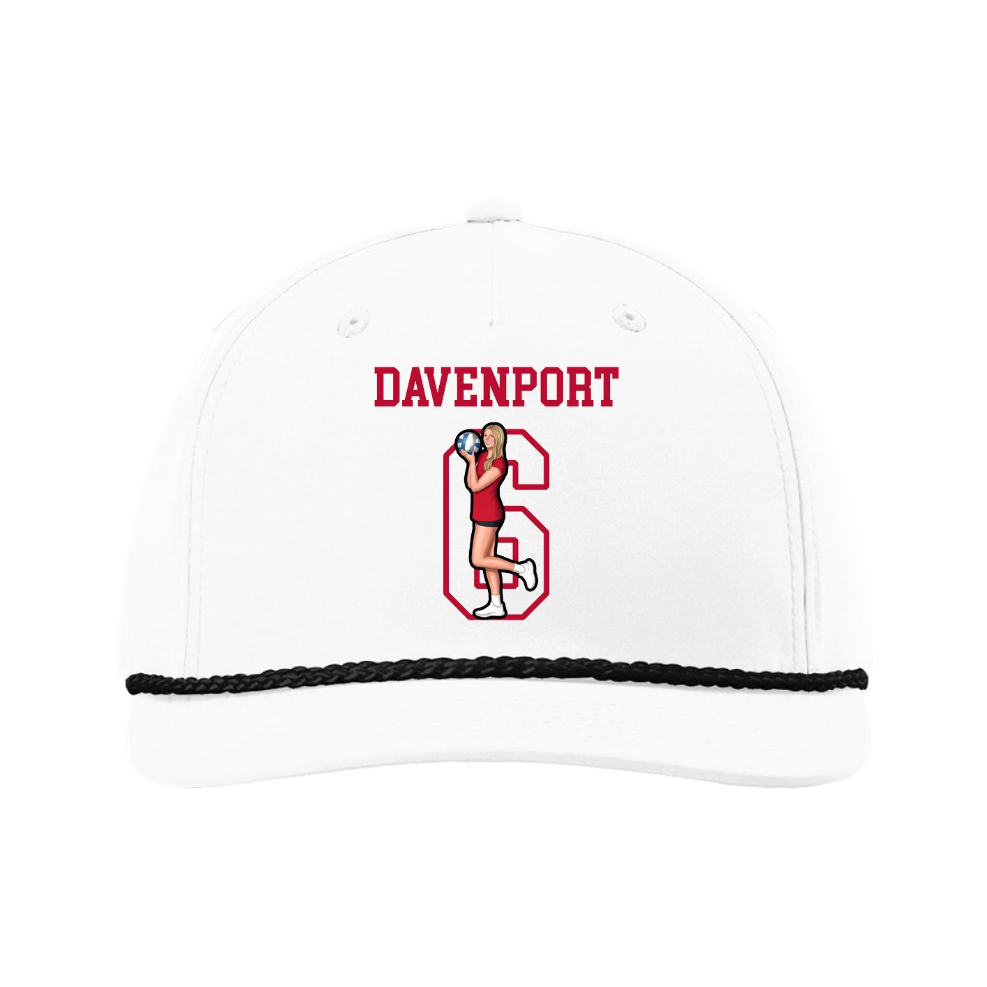 Five-Panel Classic Rope Cap — Shirsey in White