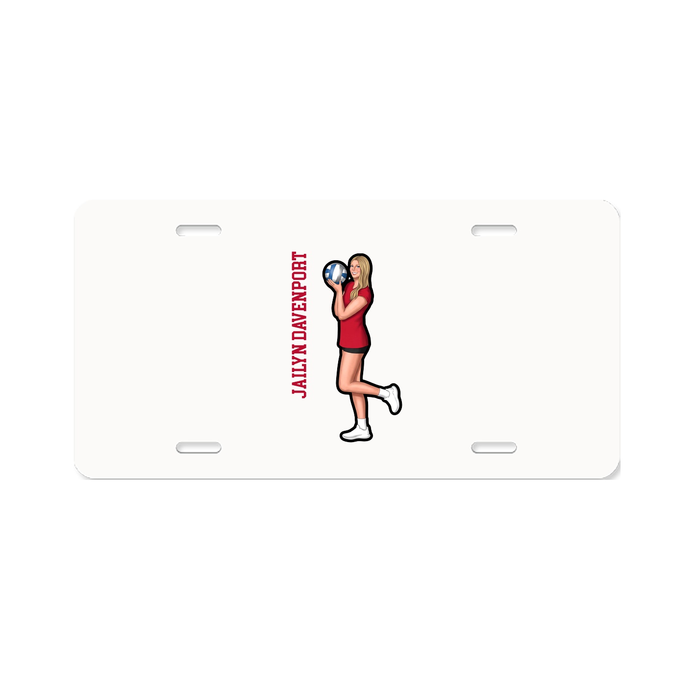 License Plate — Name Vertical in Classic