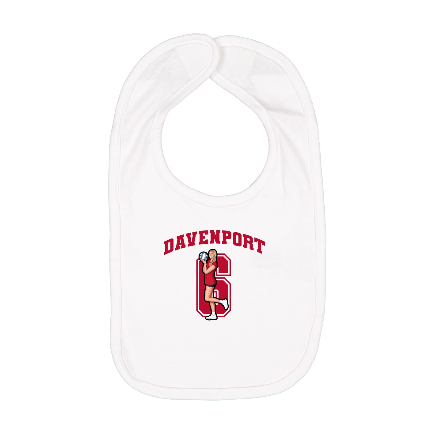 Infant Bib — Number in White