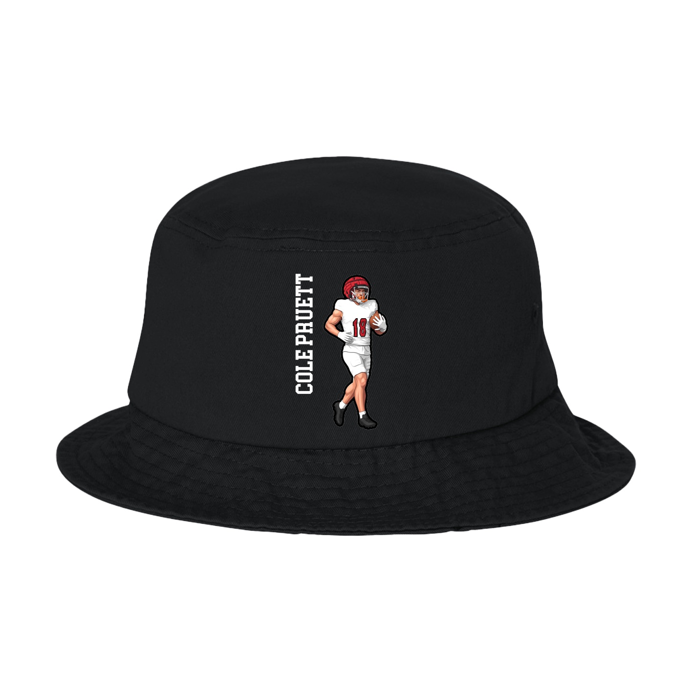 Bucket Cap — Name Vertical in Black